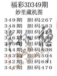 2014年3d349期妙里藏机图今日版 3d349期志瀛藏机