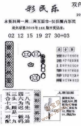 双色球2019145期阳光探码图文版 最新彩民乐