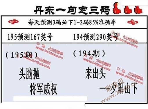 3d2020195期丹东全图一句定三码晚秋和值图谜