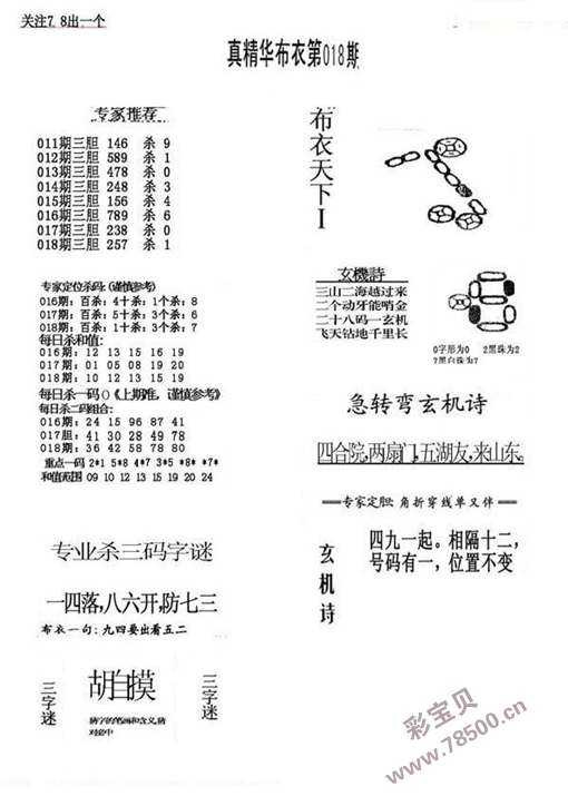 2021018期福彩3d真精华布衣123456字谜图谜