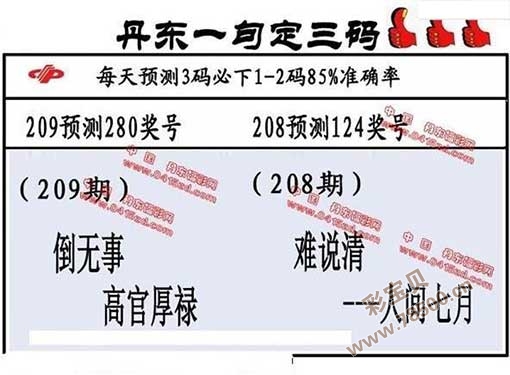 3d2020209期丹东全图一句定三码 晚秋和值图谜